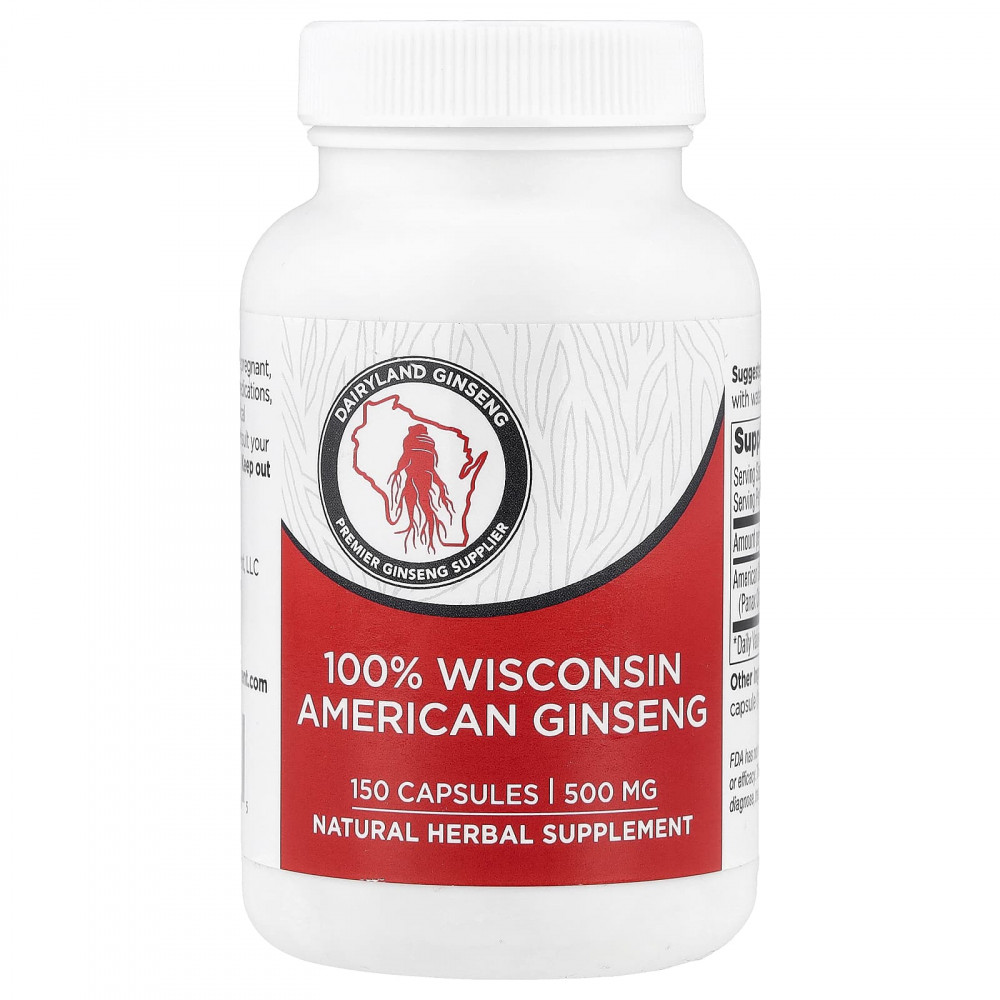 Dairyland Ginseng, 100% Wisconsin American Ginseng, 500 мг, 150 капсул в Москве - eco-herb.ru | изображение Dairyland Ginseng, 100% Wisconsin American Ginseng, 500 мг, 150 капсул в Москве - eco-herb.ru | фото
