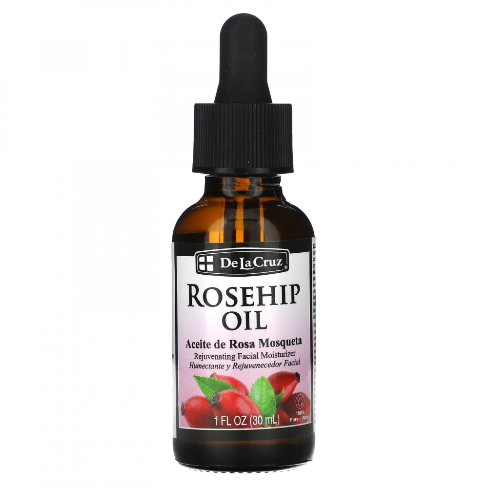 De La Cruz, 100% чистое масло шиповника, омолаживающее увлажняющее средство, 30 мл (1 жидк. Унция) в Москве - eco-herb.ru | изображение De La Cruz, 100% чистое масло шиповника, омолаживающее увлажняющее средство, 30 мл (1 жидк. Унция) в Москве - eco-herb.ru | фото