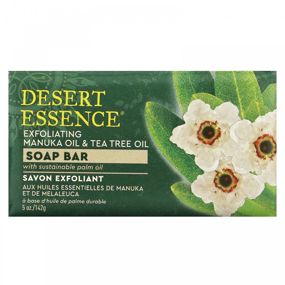 Desert Essence, Exfoliating Manuka Oil & Tea Tree Oil, Soap Bar, 5 oz (142 g) в Москве - eco-herb.ru | фото