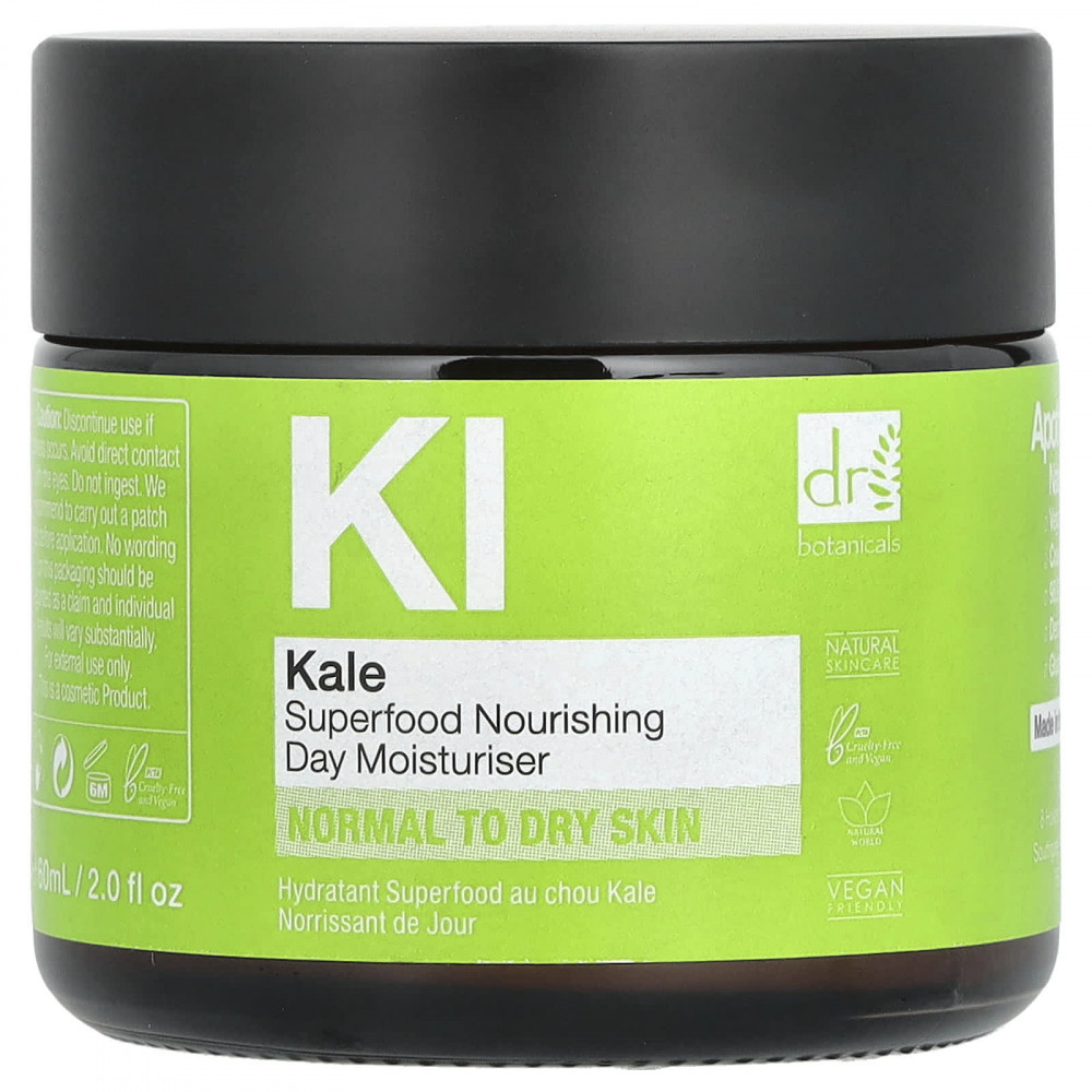 Dr. Botanicals, Питательное дневное увлажняющее средство Kale Superfood, для нормальной и сухой кожи, 60 мл (2 жидк. Унции) в Москве - eco-herb.ru | изображение Dr. Botanicals, Питательное дневное увлажняющее средство Kale Superfood, для нормальной и сухой кожи, 60 мл (2 жидк. Унции) в Москве - eco-herb.ru | фото