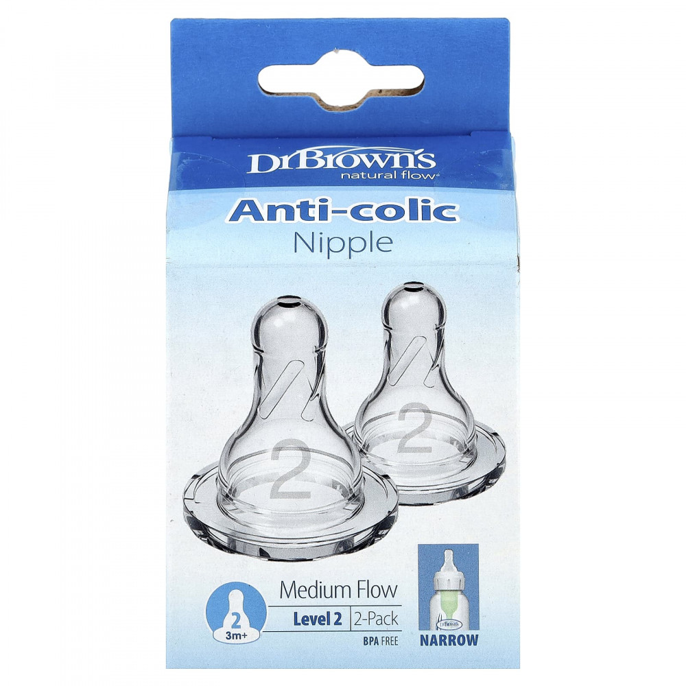 Dr. Brown's, Natural Flow®, соска против колик, для детей от 3 месяцев, средний поток, 2 шт. в упаковке в Москве - eco-herb.ru | изображение Dr. Brown's, Natural Flow®, соска против колик, для детей от 3 месяцев, средний поток, 2 шт. в упаковке в Москве - eco-herb.ru | фото