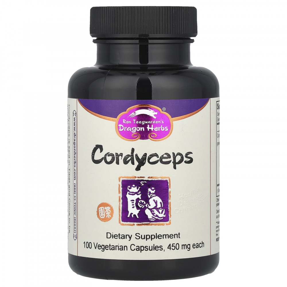 Dragon Herbs, кордицепс, 450 мг, 100 вегетарианских капсул в Москве - eco-herb.ru | изображение Dragon Herbs, кордицепс, 450 мг, 100 вегетарианских капсул в Москве - eco-herb.ru | фото