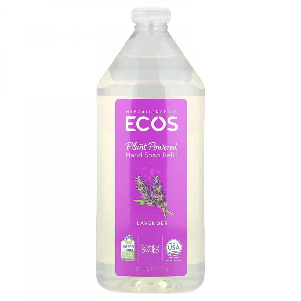 Earth Friendly Products, Ecos®, запасное мыло для рук на растительной основе, лаванда, 946 мл (32 жидк. Унции) в Москве - eco-herb.ru | изображение Earth Friendly Products, Ecos®, запасное мыло для рук на растительной основе, лаванда, 946 мл (32 жидк. Унции) в Москве - eco-herb.ru | фото