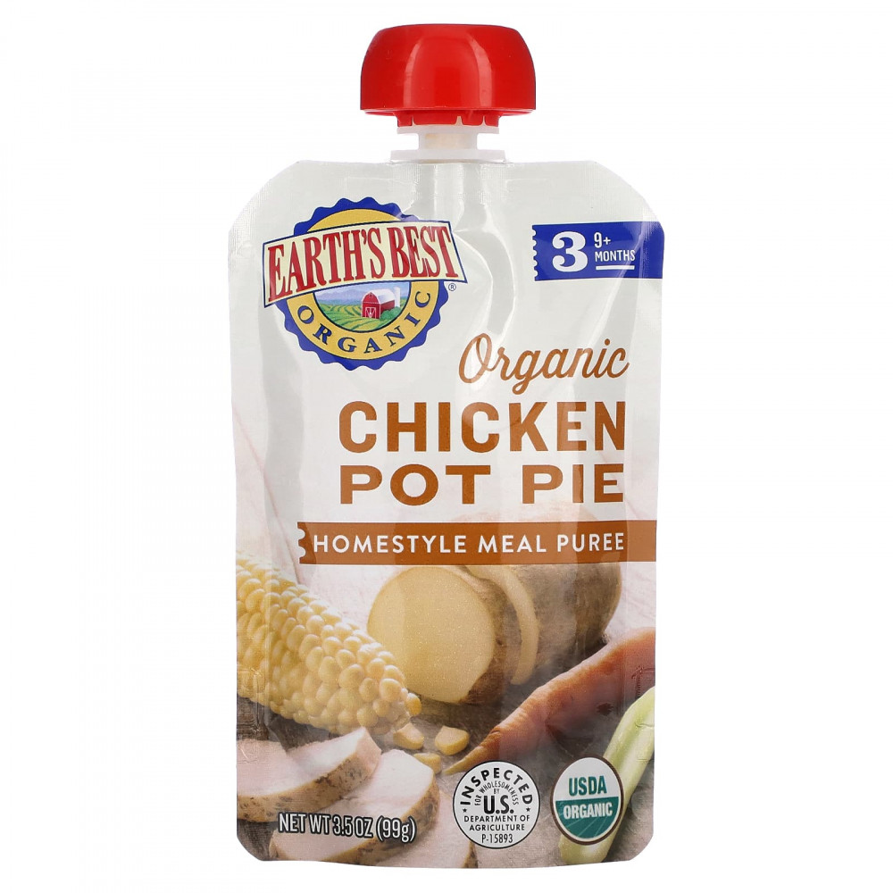 Earth's Best, органическое пюре из домашней еды, для детей от 9 месяцев, пирог с курицей, 99 г (3,5 унции) (Товар снят с продажи) в Москве - eco-herb.ru | изображение Earth's Best, органическое пюре из домашней еды, для детей от 9 месяцев, пирог с курицей, 99 г (3,5 унции) (Товар снят с продажи) в Москве - eco-herb.ru | фото