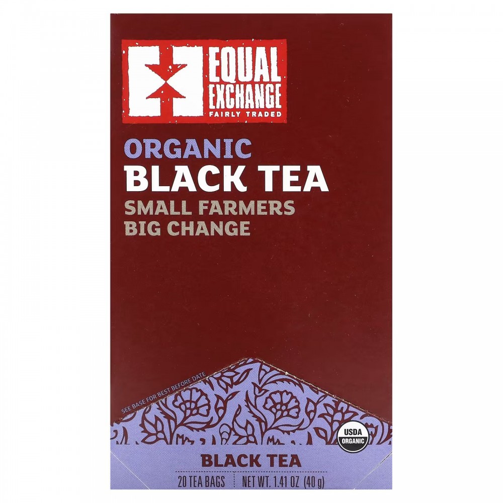 Equal Exchange, Органический черный чай, 20 чайных пакетиков, 40 г (1,41 унции) в Москве - eco-herb.ru | фото
