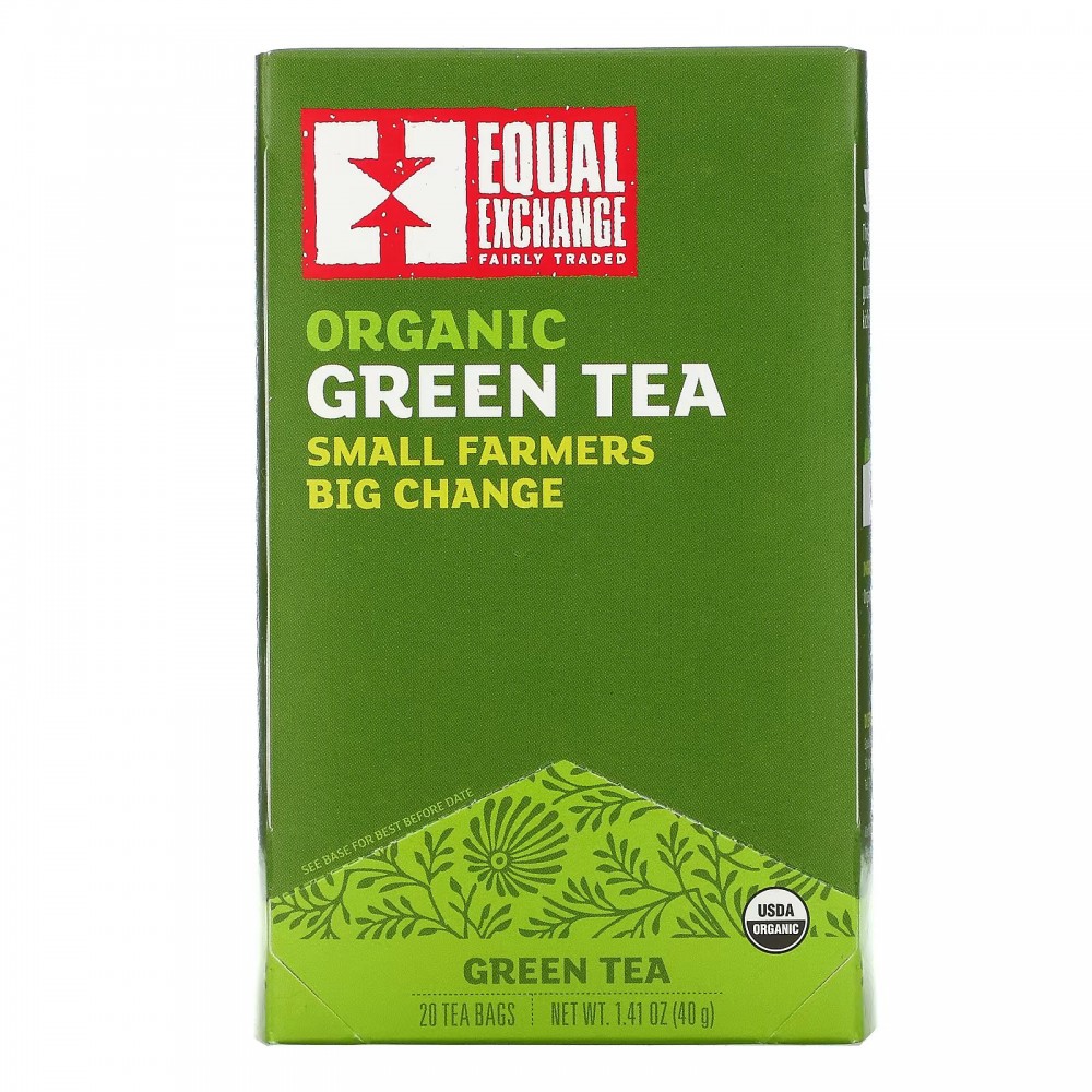 Equal Exchange, Органический зеленый чай, 20 чайных пакетиков, 40 г (1,41 унции) в Москве - eco-herb.ru | фото