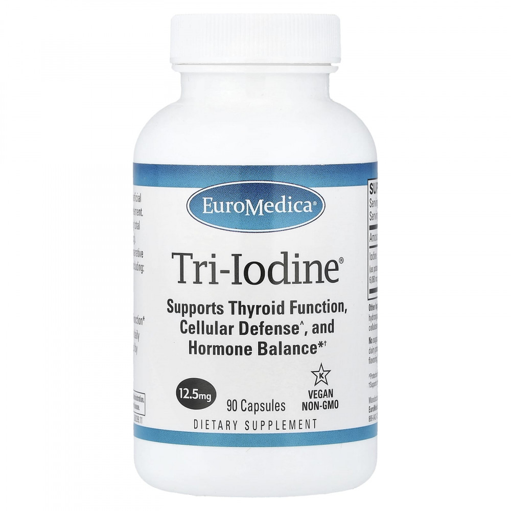 EuroMedica, Tri-Iodine®, 12,5 мг, 90 капсул в Москве - eco-herb.ru | изображение EuroMedica, Tri-Iodine®, 12,5 мг, 90 капсул в Москве - eco-herb.ru | фото