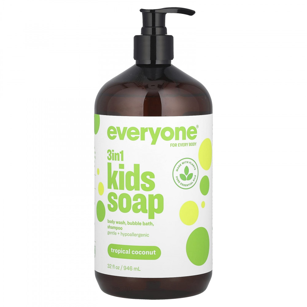 Everyone, детское мыло 3 в 1, тропический кокос, 946 мл (32 жидк. унции) в Москве - eco-herb.ru | изображение Everyone, детское мыло 3 в 1, тропический кокос, 946 мл (32 жидк. унции) в Москве - eco-herb.ru | фото