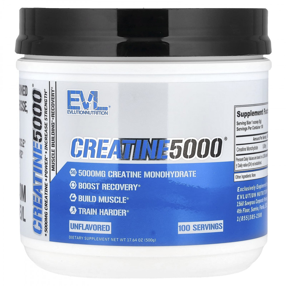 EVLution Nutrition, Creatine5000®, без добавок, 500 г (17,64 унции) в Москве - eco-herb.ru | изображение EVLution Nutrition, Creatine5000®, без добавок, 500 г (17,64 унции) в Москве - eco-herb.ru | фото