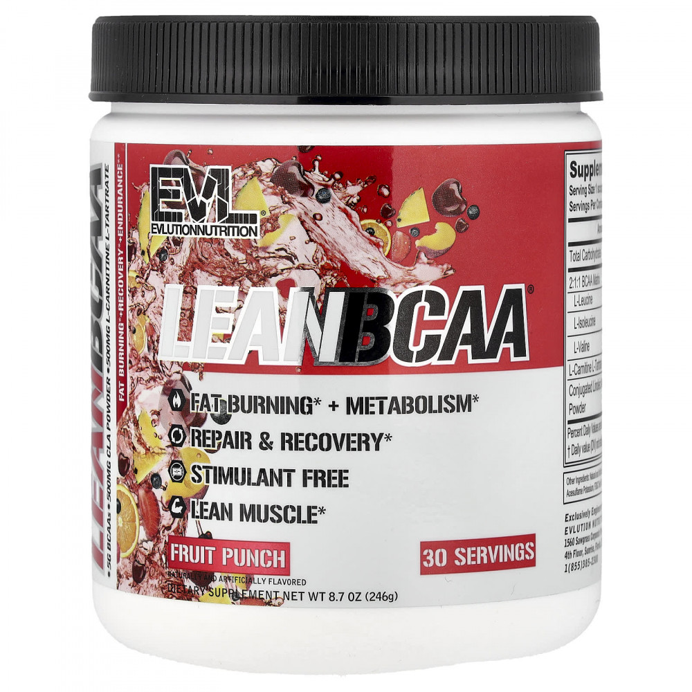 EVLution Nutrition, Lean BCAA®, фруктовый пунш, 246 г (8,7 унции) в Москве - eco-herb.ru | изображение EVLution Nutrition, Lean BCAA®, фруктовый пунш, 246 г (8,7 унции) в Москве - eco-herb.ru | фото