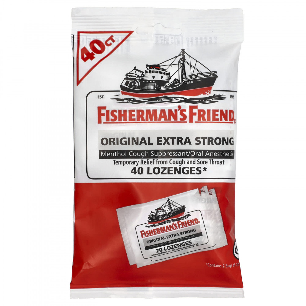 Fisherman's Friend, Леденцы с ментолом для подавления кашля, оригинальные, очень крепкие, 40 леденцов в Москве - eco-herb.ru | изображение Fisherman's Friend, Леденцы с ментолом для подавления кашля, оригинальные, очень крепкие, 40 леденцов в Москве - eco-herb.ru | фото