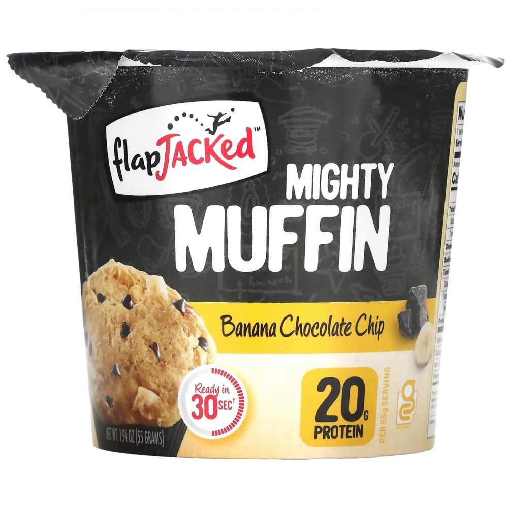FlapJacked, Mighty Muffin, смесь для приготовления кексов, с пробиотиками, банан с шоколадной крошкой, 55 г (1,97 унции) в Москве - eco-herb.ru | фото