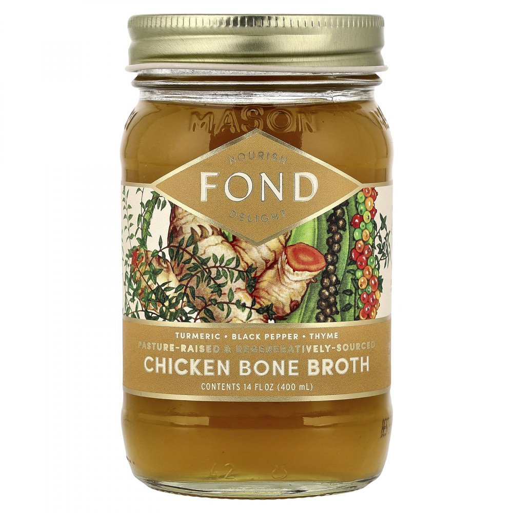 FOND Bone Broth, бульон из куриных костей, куркума и черный перец, 400 мл (14 жидк. унций) в Москве - eco-herb.ru | изображение FOND Bone Broth, бульон из куриных костей, куркума и черный перец, 400 мл (14 жидк. унций) в Москве - eco-herb.ru | фото