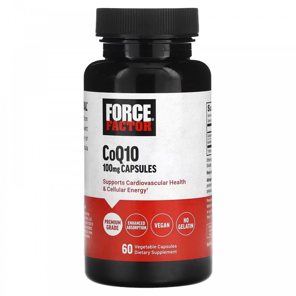 Force Factor, CoQ10, 100 mg, 60 Vegetable Capsules в Москве - eco-herb.ru | фото