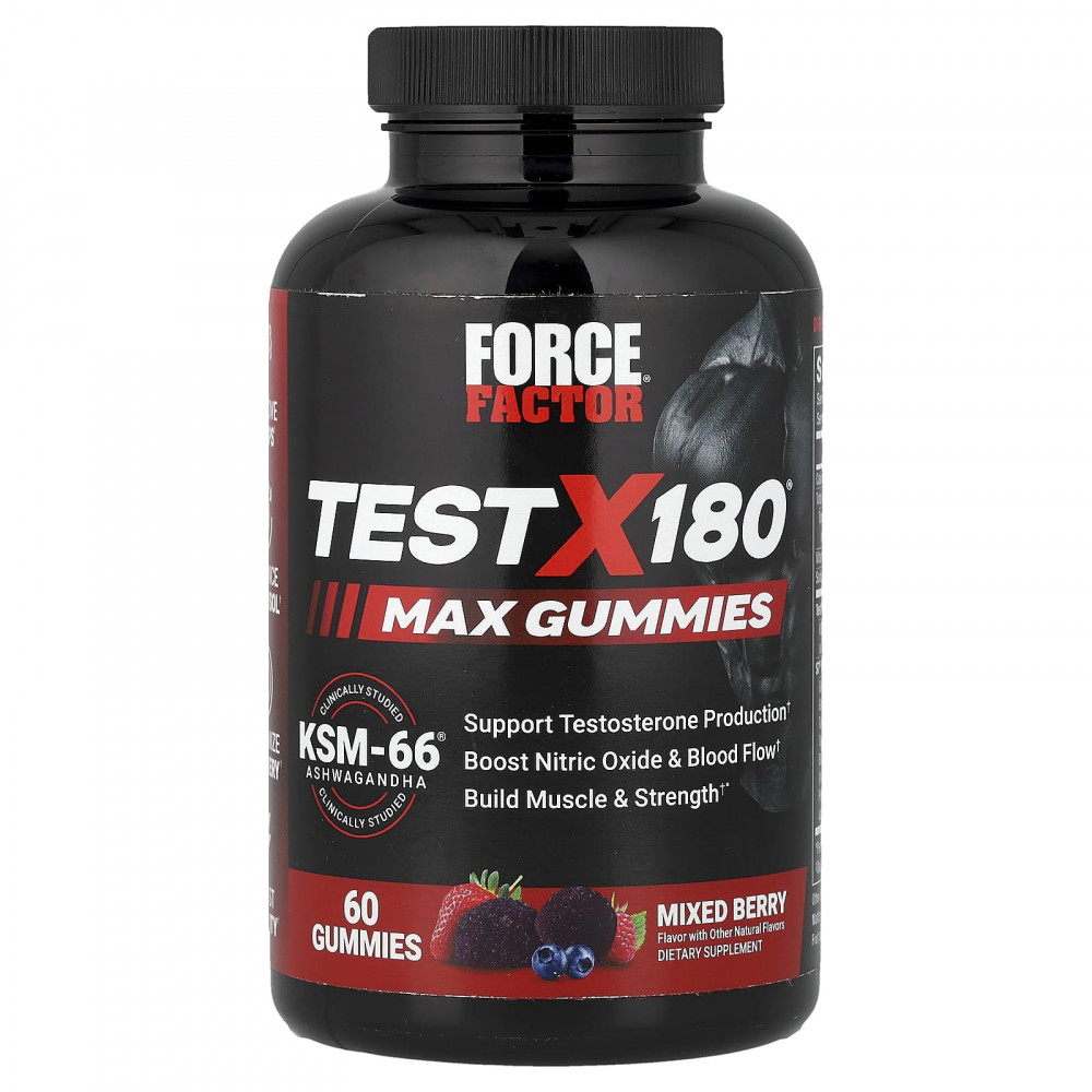 Force Factor, Test X180® Max, жевательные таблетки, со вкусом ягодного ассорти, 60 жевательных таблеток в Москве - eco-herb.ru | изображение Force Factor, Test X180® Max, жевательные таблетки, со вкусом ягодного ассорти, 60 жевательных таблеток в Москве - eco-herb.ru | фото