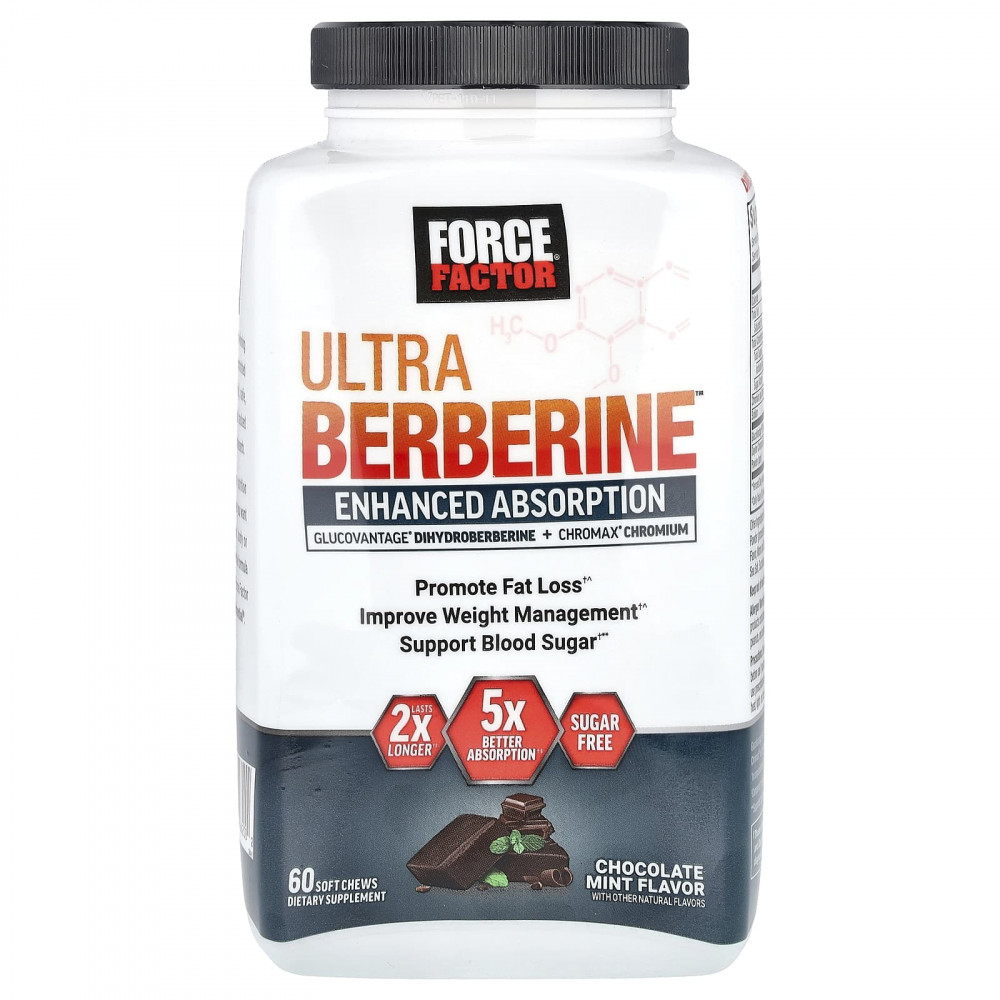 Force Factor, Ultra Berberine ™, шоколад и мята, 60 жевательных таблеток в Москве - eco-herb.ru | изображение Force Factor, Ultra Berberine ™, шоколад и мята, 60 жевательных таблеток в Москве - eco-herb.ru | фото