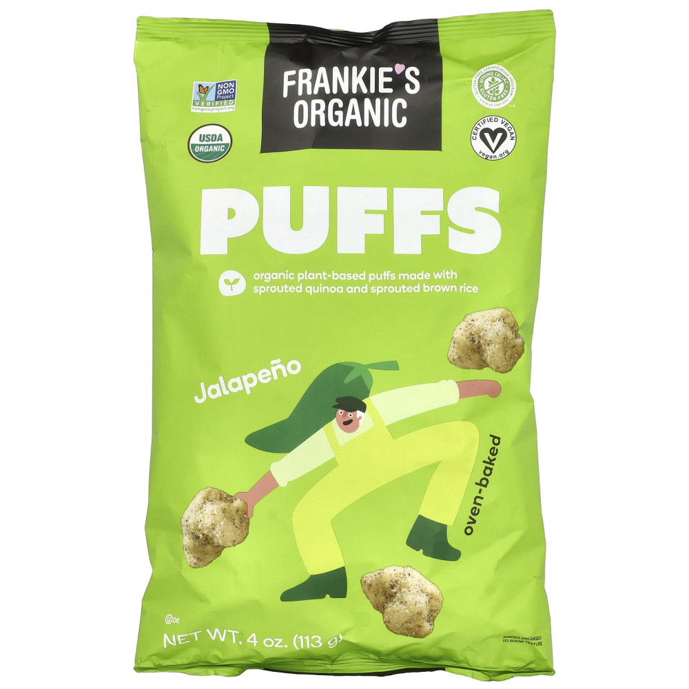 Frankie's Organic, Puffs, халапеньо, 113 г (4 унции) в Москве - eco-herb.ru | изображение Frankie's Organic, Puffs, халапеньо, 113 г (4 унции) в Москве - eco-herb.ru | фото
