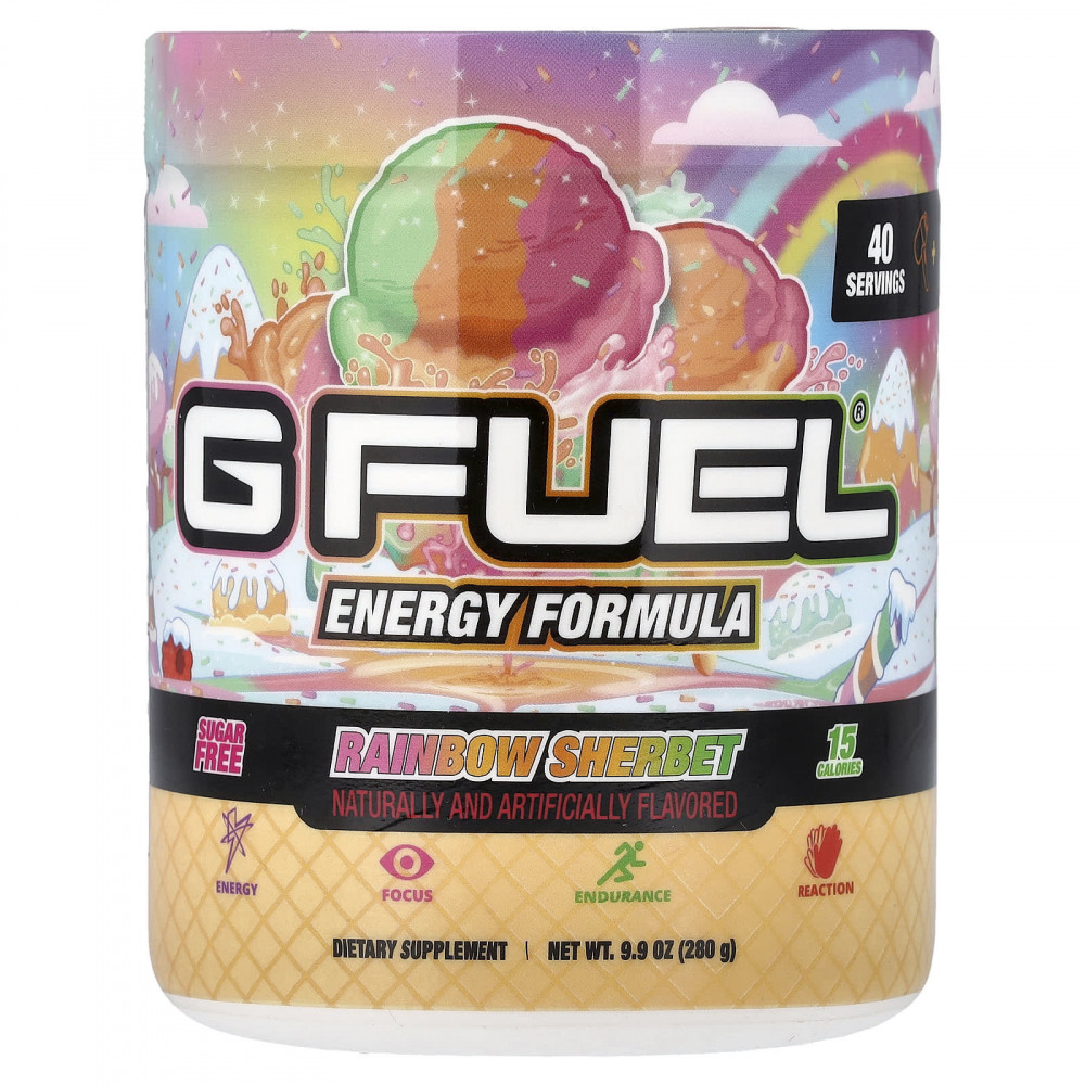 G FUEL, Energy Formula, радужный щербет, 280 г (9,9 унции) в Москве - eco-herb.ru | изображение G FUEL, Energy Formula, радужный щербет, 280 г (9,9 унции) в Москве - eco-herb.ru | фото
