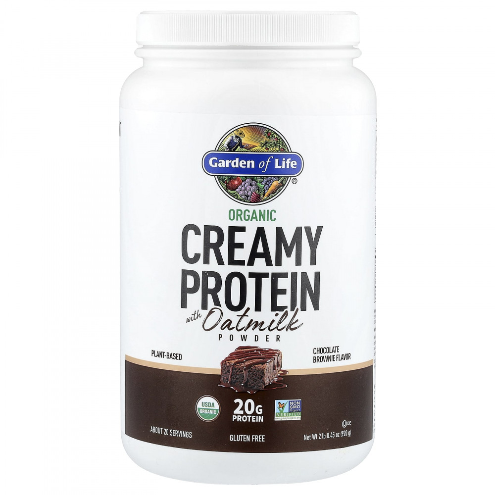 Garden of Life, органический протеиновый крем с порошком из овсяного молока, шоколадный брауни, 920 г (2 фунта) в Москве - eco-herb.ru | изображение Garden of Life, органический протеиновый крем с порошком из овсяного молока, шоколадный брауни, 920 г (2 фунта) в Москве - eco-herb.ru | фото