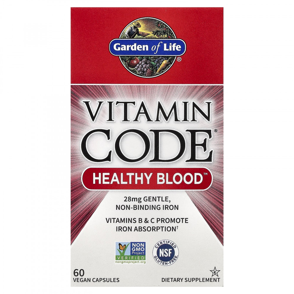 Garden of Life, Vitamin Code®, Healthy Blood™, 60 веганских капсул в Москве - eco-herb.ru | изображение Garden of Life, Vitamin Code®, Healthy Blood™, 60 веганских капсул в Москве - eco-herb.ru | фото