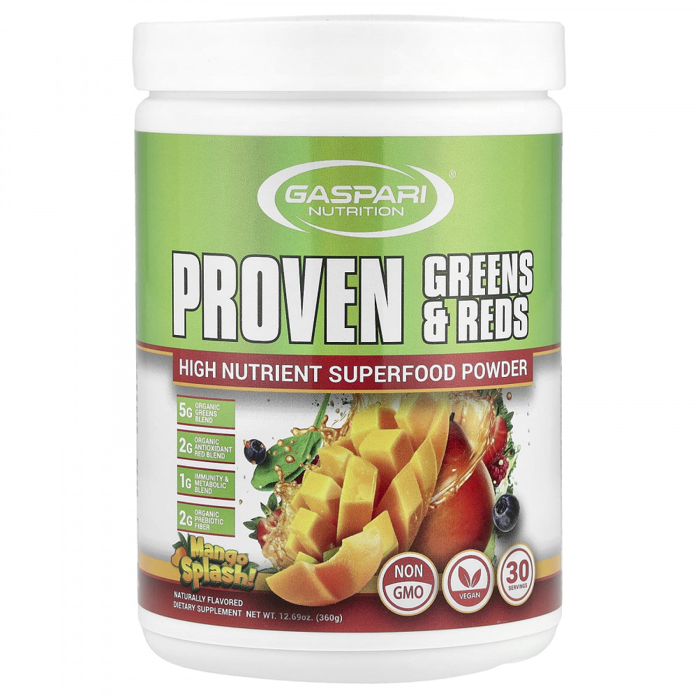Gaspari Nutrition, Proven Greens & Reds, со вкусом манго, 360 г (12,69 унции) в Москве - eco-herb.ru | изображение Gaspari Nutrition, Proven Greens & Reds, со вкусом манго, 360 г (12,69 унции) в Москве - eco-herb.ru | фото