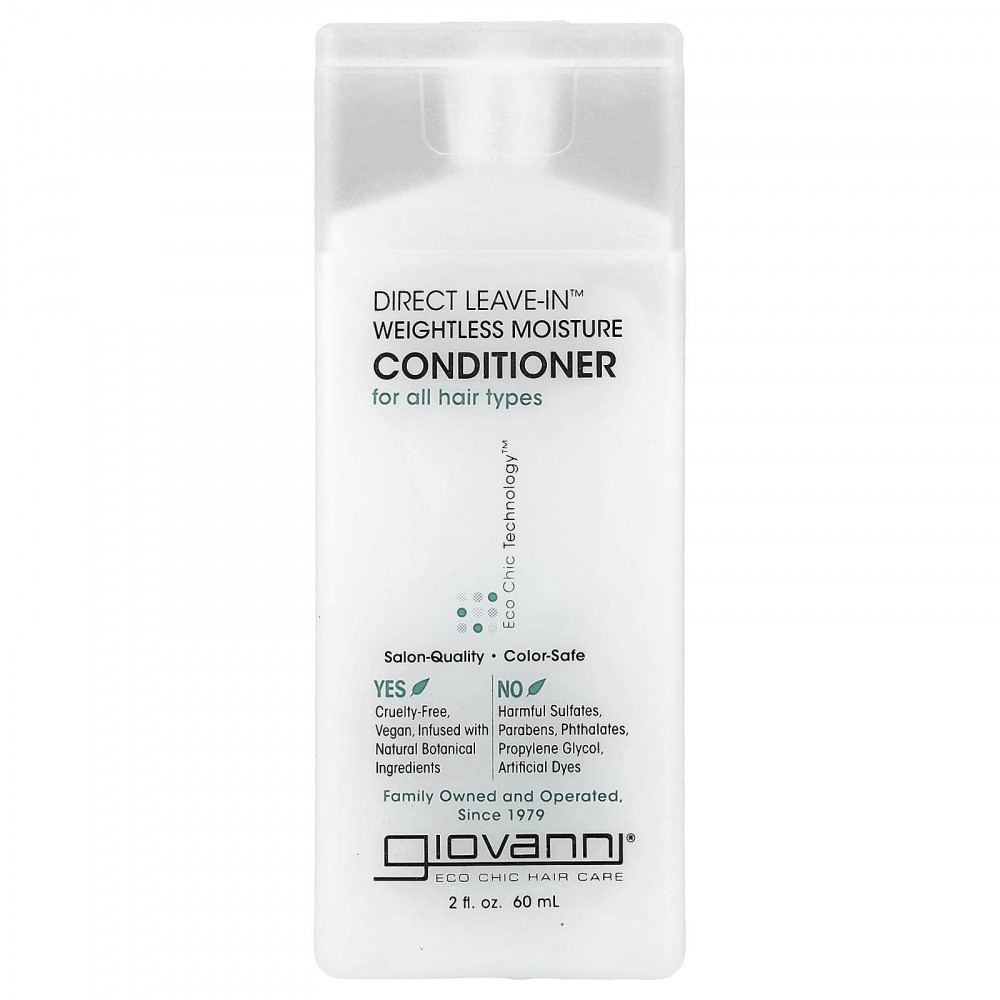 Giovanni, Direct Leave-In™, несмываемый невесомый кондиционер для увлажнения волос, для всех типов волос, 60 мл (2 жидк. унции) в Москве - eco-herb.ru | изображение Giovanni, Direct Leave-In™, несмываемый невесомый кондиционер для увлажнения волос, для всех типов волос, 60 мл (2 жидк. унции) в Москве - eco-herb.ru | фото