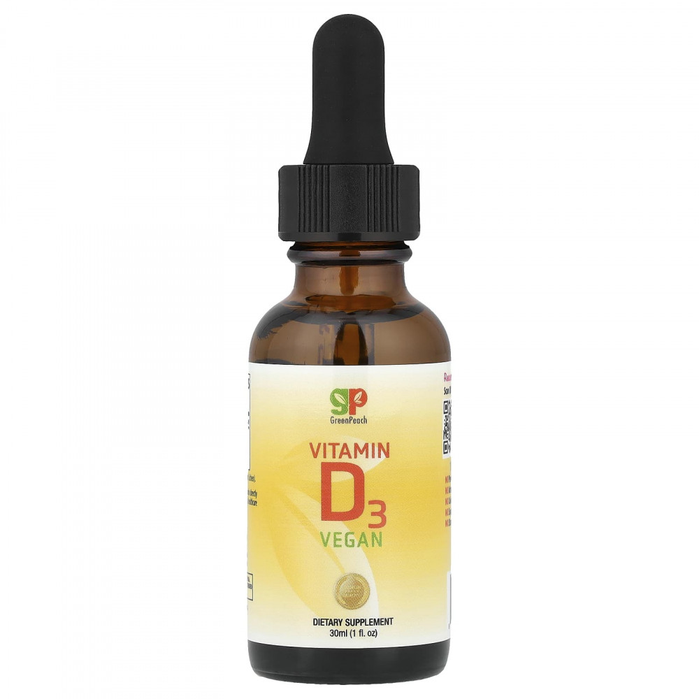 GreenPeach, веганский витамин D3, 30 мл (1 жидк. унция) в Москве - eco-herb.ru | изображение GreenPeach, веганский витамин D3, 30 мл (1 жидк. унция) в Москве - eco-herb.ru | фото