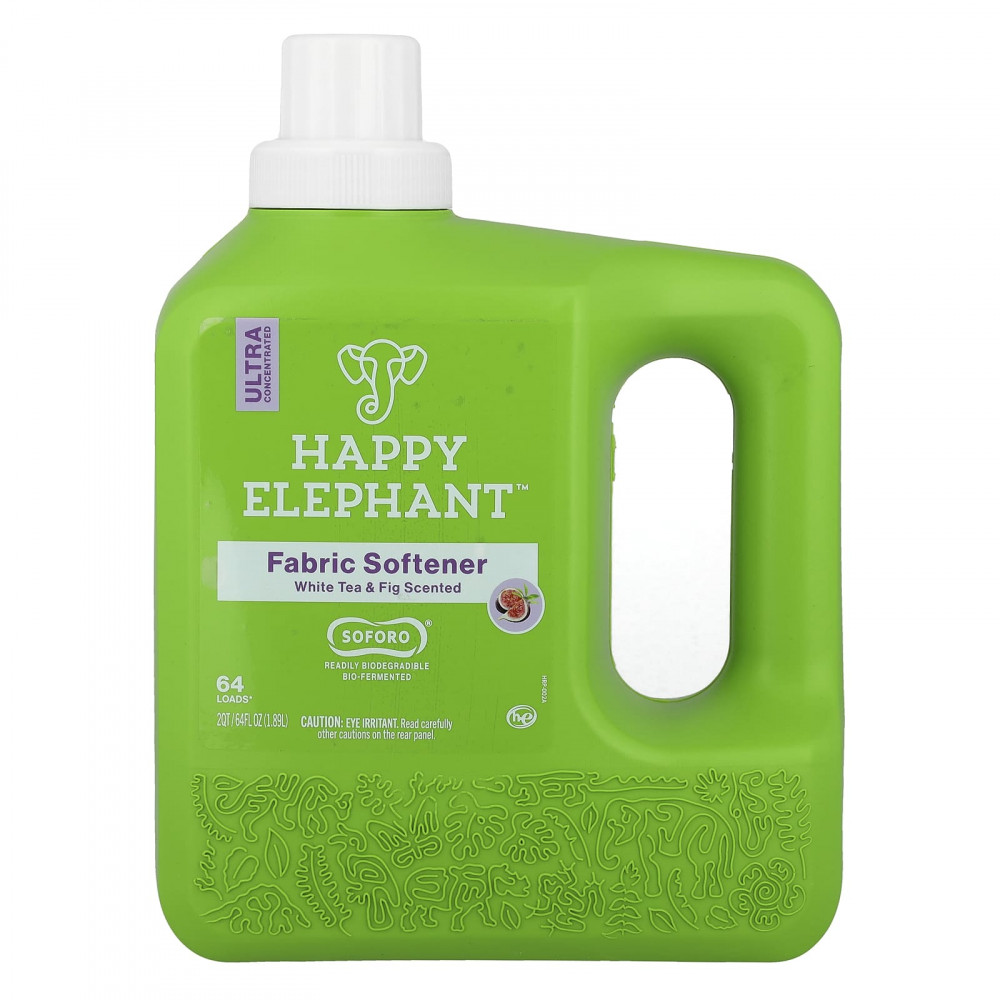 Happy Elephant, Кондиционер для белья, белый чай и инжир, 1,89 л (64 жидк. Унции) в Москве - eco-herb.ru | изображение Happy Elephant, Кондиционер для белья, белый чай и инжир, 1,89 л (64 жидк. Унции) в Москве - eco-herb.ru | фото