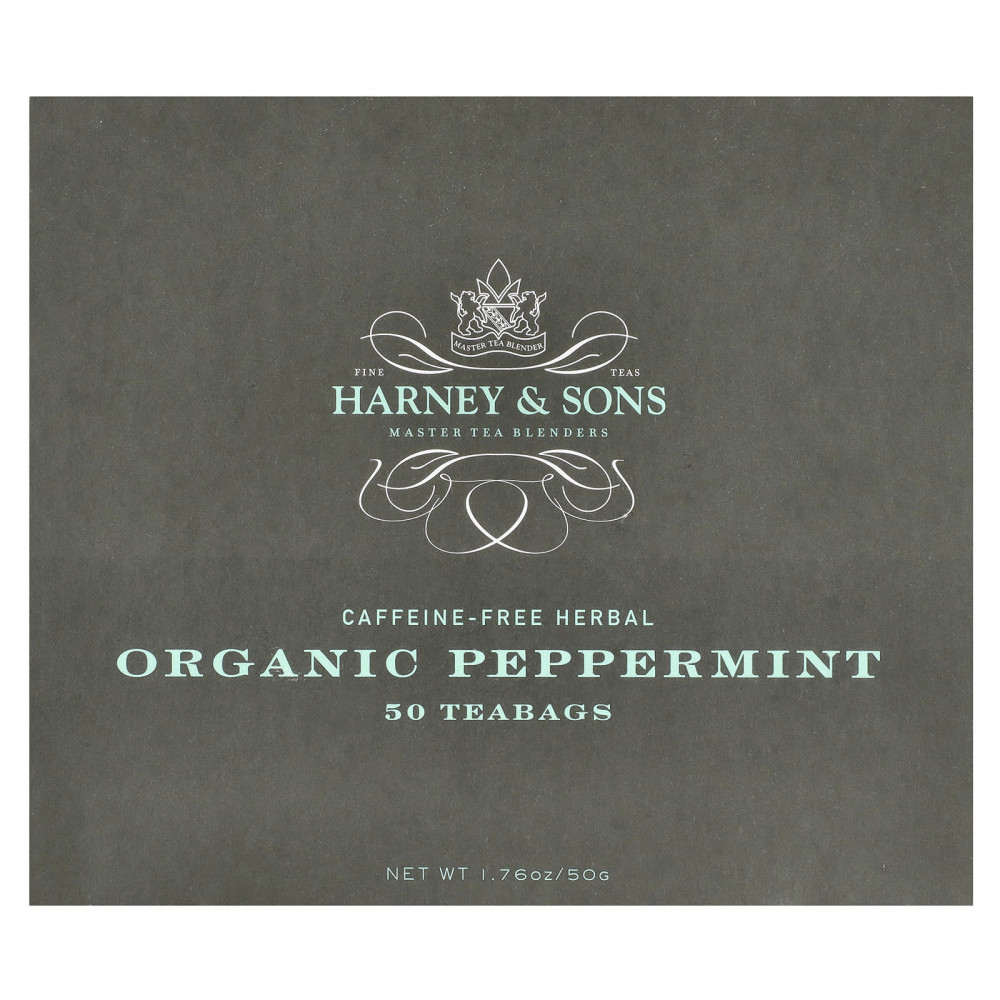 Harney & Sons, травяной чай, органическая перечная мята, без кофеина, 50 чайных пакетиков, 50 г (1,76 унции) в Москве - eco-herb.ru | изображение Harney & Sons, травяной чай, органическая перечная мята, без кофеина, 50 чайных пакетиков, 50 г (1,76 унции) в Москве - eco-herb.ru | фото