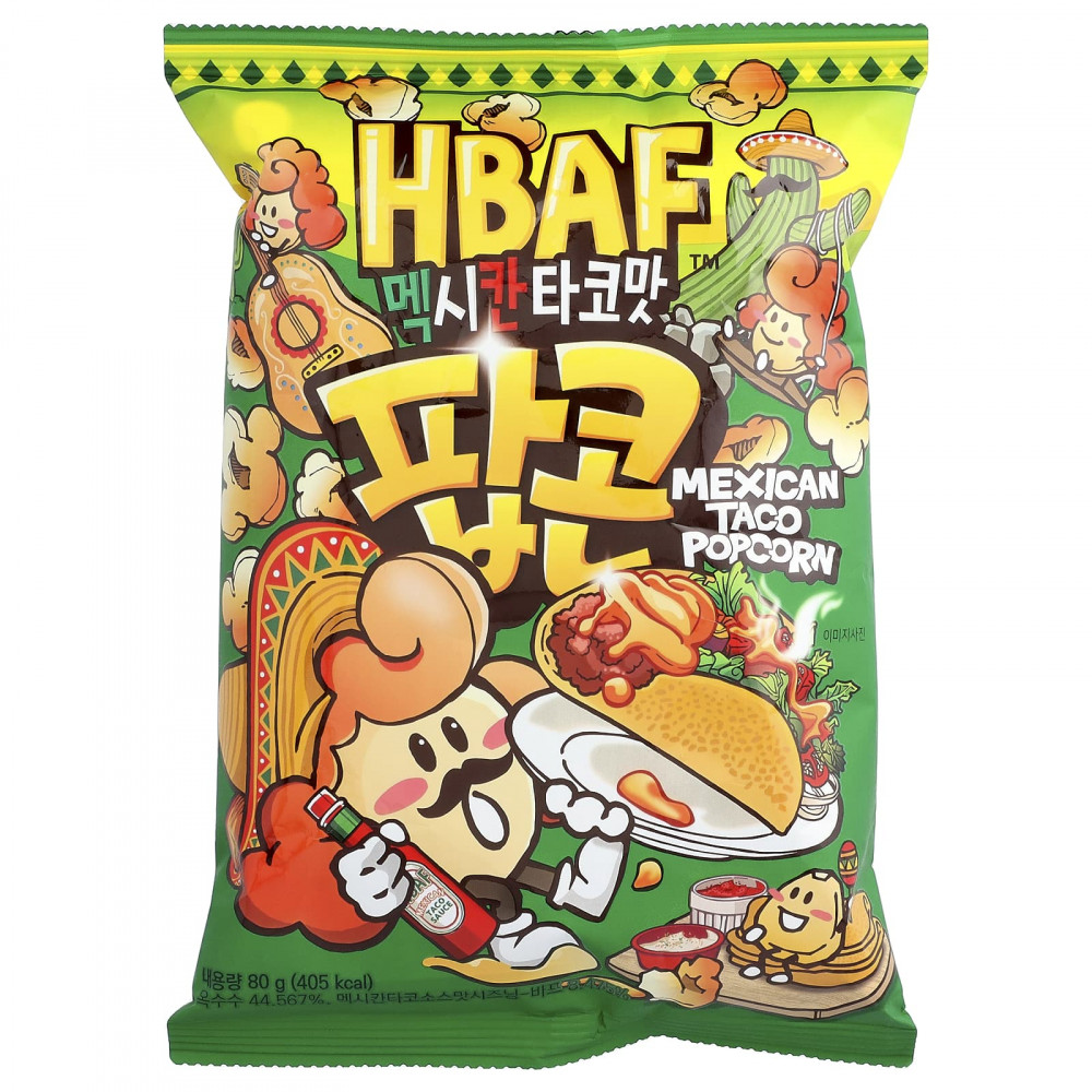HBAF, Попкорн с мексиканским тако, 80 г в Москве - eco-herb.ru | изображение HBAF, Попкорн с мексиканским тако, 80 г в Москве - eco-herb.ru | фото