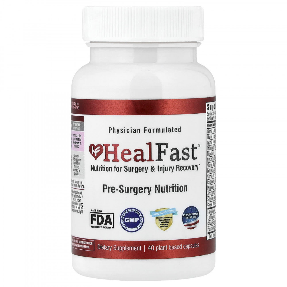 HealFast, Pre-Surgery Nutrition, предоперационное питание, 40 капсул на растительной основе в Москве - eco-herb.ru | изображение HealFast, Pre-Surgery Nutrition, предоперационное питание, 40 капсул на растительной основе в Москве - eco-herb.ru | фото