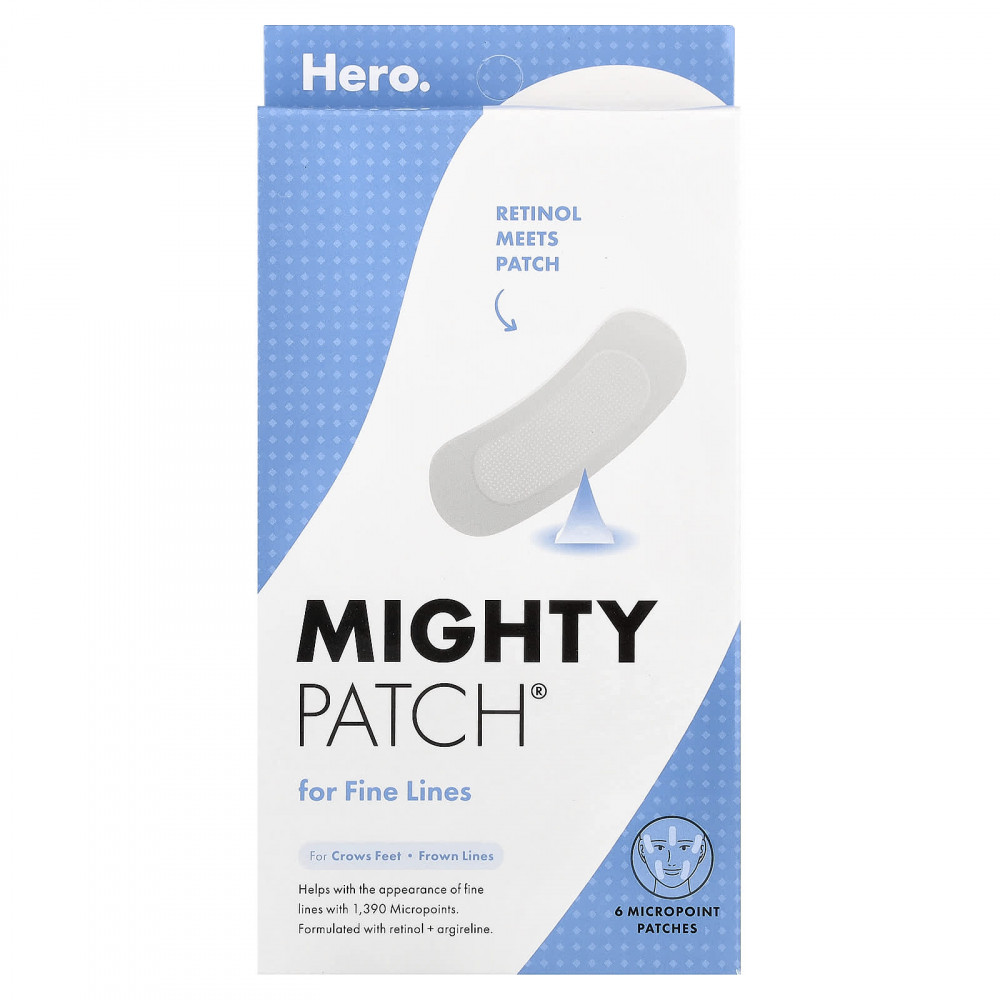 Hero Cosmetics, Mighty Patch®, от мелких морщин, 6 патчей в виде микроточек в Москве - eco-herb.ru | изображение Hero Cosmetics, Mighty Patch®, от мелких морщин, 6 патчей в виде микроточек в Москве - eco-herb.ru | фото