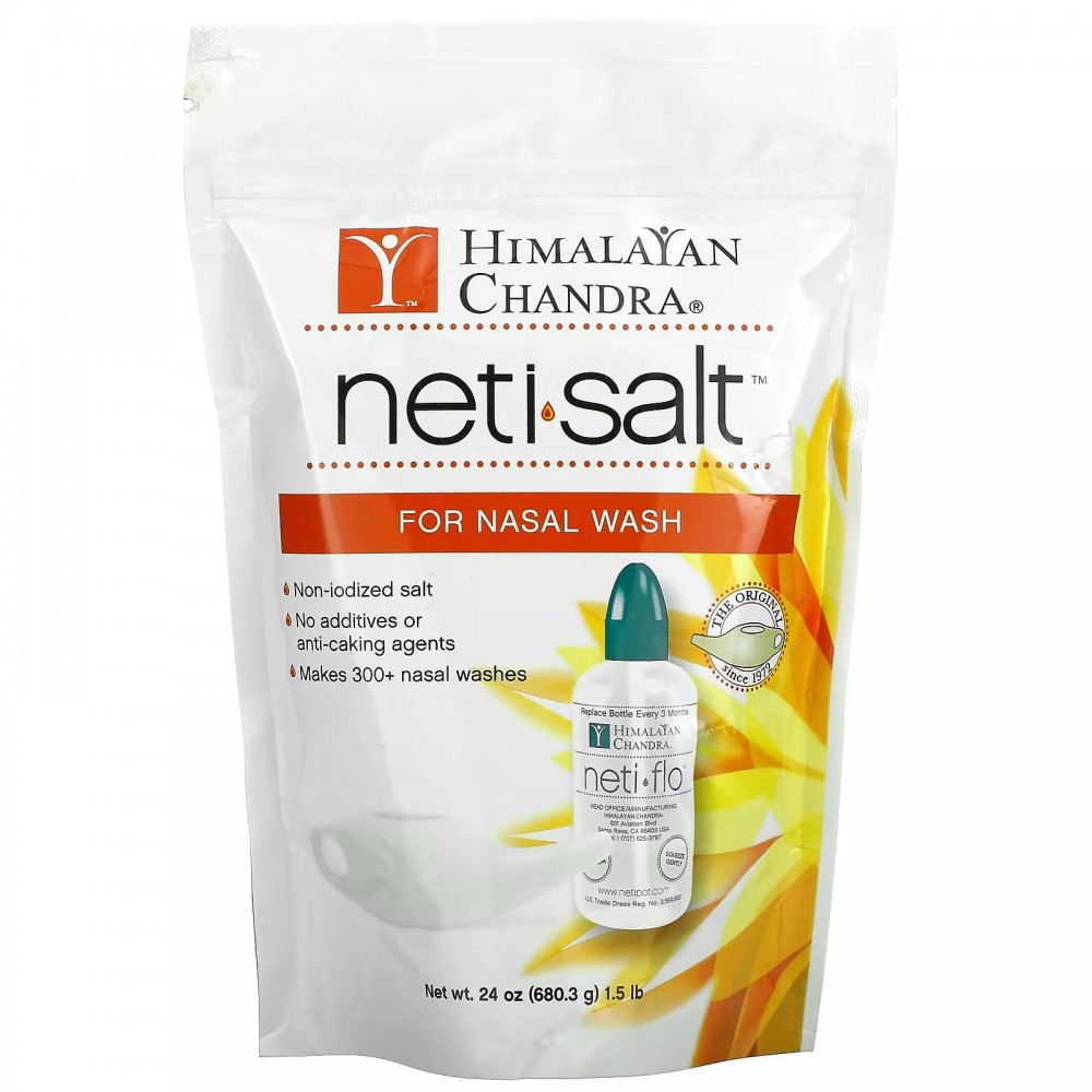 Himalayan Chandra, Neti Salt, соль для промывания носа, 680,3 г (1,5 фунта) в Москве - eco-herb.ru | фото