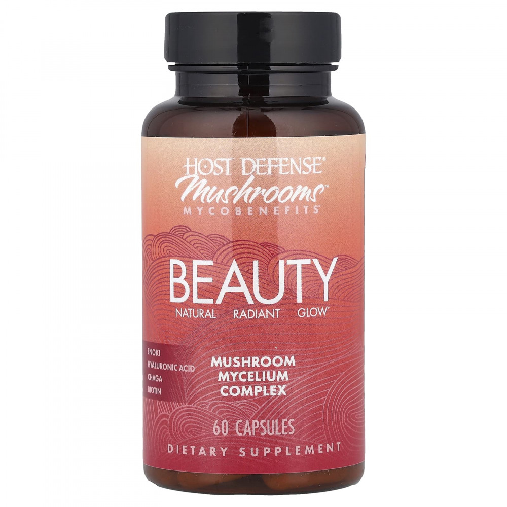 Host Defense, Mushrooms ™ Mycobenefits, Beauty, 60 капсул в Москве - eco-herb.ru | изображение Host Defense, Mushrooms ™ Mycobenefits, Beauty, 60 капсул в Москве - eco-herb.ru | фото