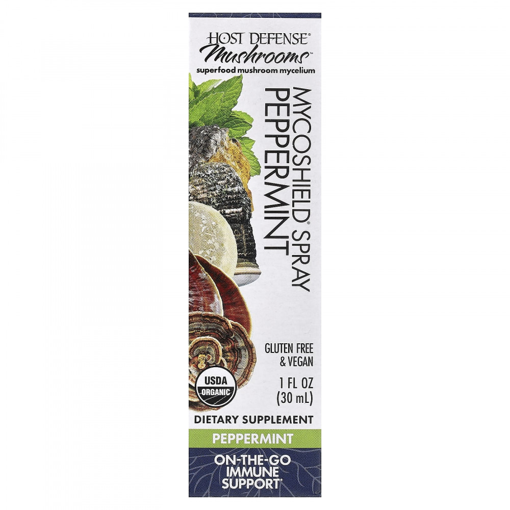 Host Defense, Mushrooms, MycoShield®, спрей, перечная мята, 30 мл (1 жидк. унция) в Москве - eco-herb.ru | изображение Host Defense, Mushrooms, MycoShield®, спрей, перечная мята, 30 мл (1 жидк. унция) в Москве - eco-herb.ru | фото