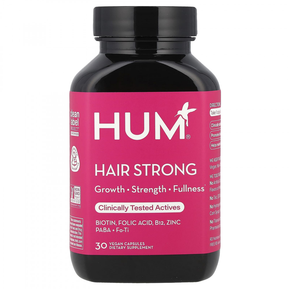 HUM Nutrition, Hair Strong, 30 веганских капсул в Москве - eco-herb.ru | изображение HUM Nutrition, Hair Strong, 30 веганских капсул в Москве - eco-herb.ru | фото