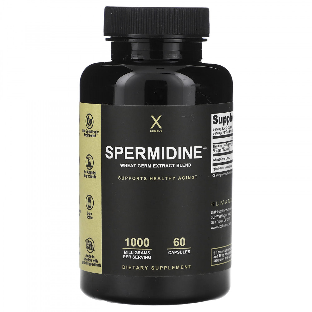 Humanx, Spermidin+, смесь экстрактов зародышей пшеницы, 60 капсул в Москве - eco-herb.ru | изображение Humanx, Spermidin+, смесь экстрактов зародышей пшеницы, 60 капсул в Москве - eco-herb.ru | фото