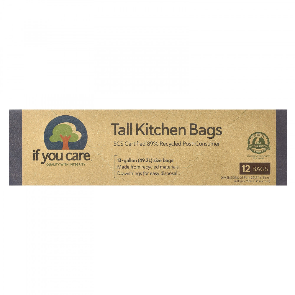 If You Care, Высокие кухонные сумки, 12 пакетов в Москве - eco-herb.ru | изображение If You Care, Высокие кухонные сумки, 12 пакетов в Москве - eco-herb.ru | фото