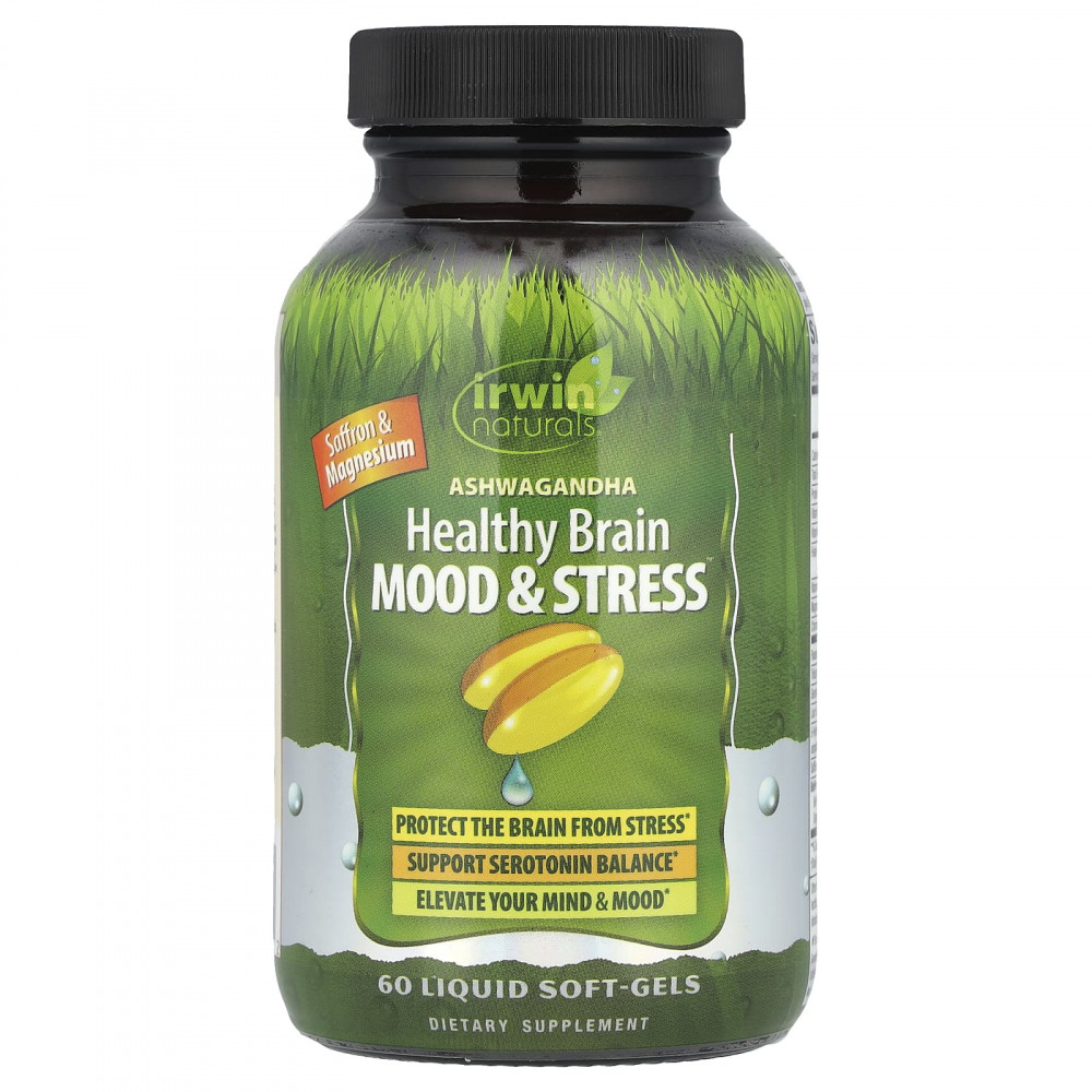 Irwin Naturals, Ashwagandha Healthy Brain Mood & Stress, 60 мягких таблеток в Москве - eco-herb.ru | изображение Irwin Naturals, Ashwagandha Healthy Brain Mood & Stress, 60 мягких таблеток в Москве - eco-herb.ru | фото
