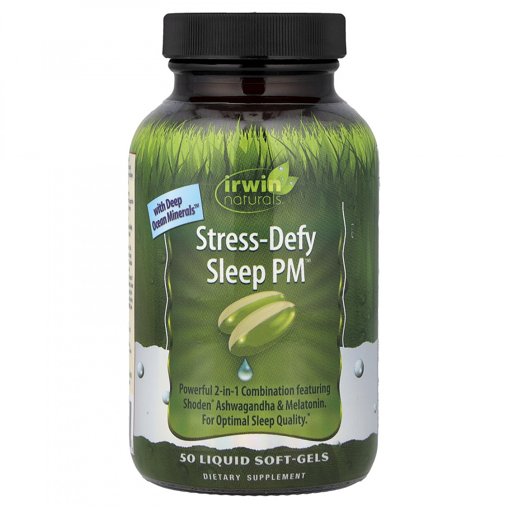 Irwin Naturals, Stress-Defy Sleep PM™, 50 капсул с жидкостью в Москве - eco-herb.ru | изображение Irwin Naturals, Stress-Defy Sleep PM™, 50 капсул с жидкостью в Москве - eco-herb.ru | фото