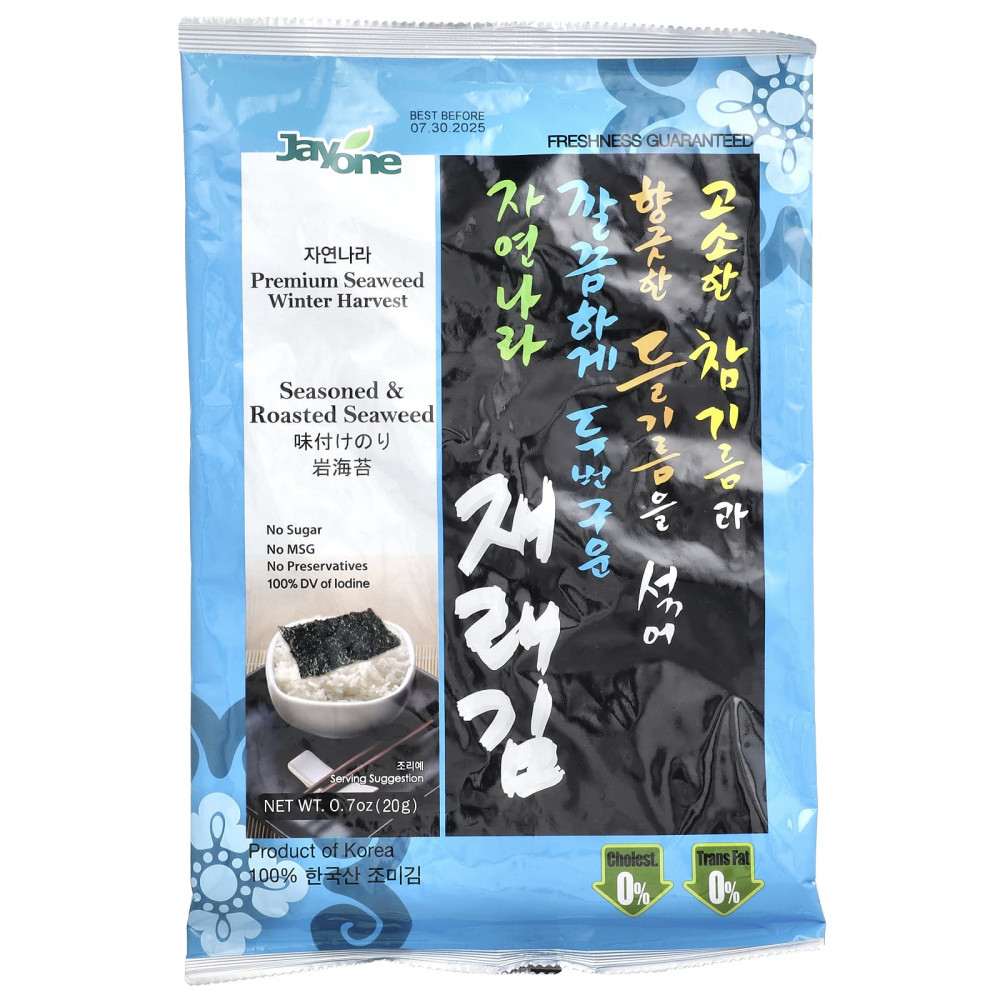 Jayone, Обжаренные с приправами морские водоросли, 20 г (0,7 унции) в Москве - eco-herb.ru | изображение Jayone, Обжаренные с приправами морские водоросли, 20 г (0,7 унции) в Москве - eco-herb.ru | фото