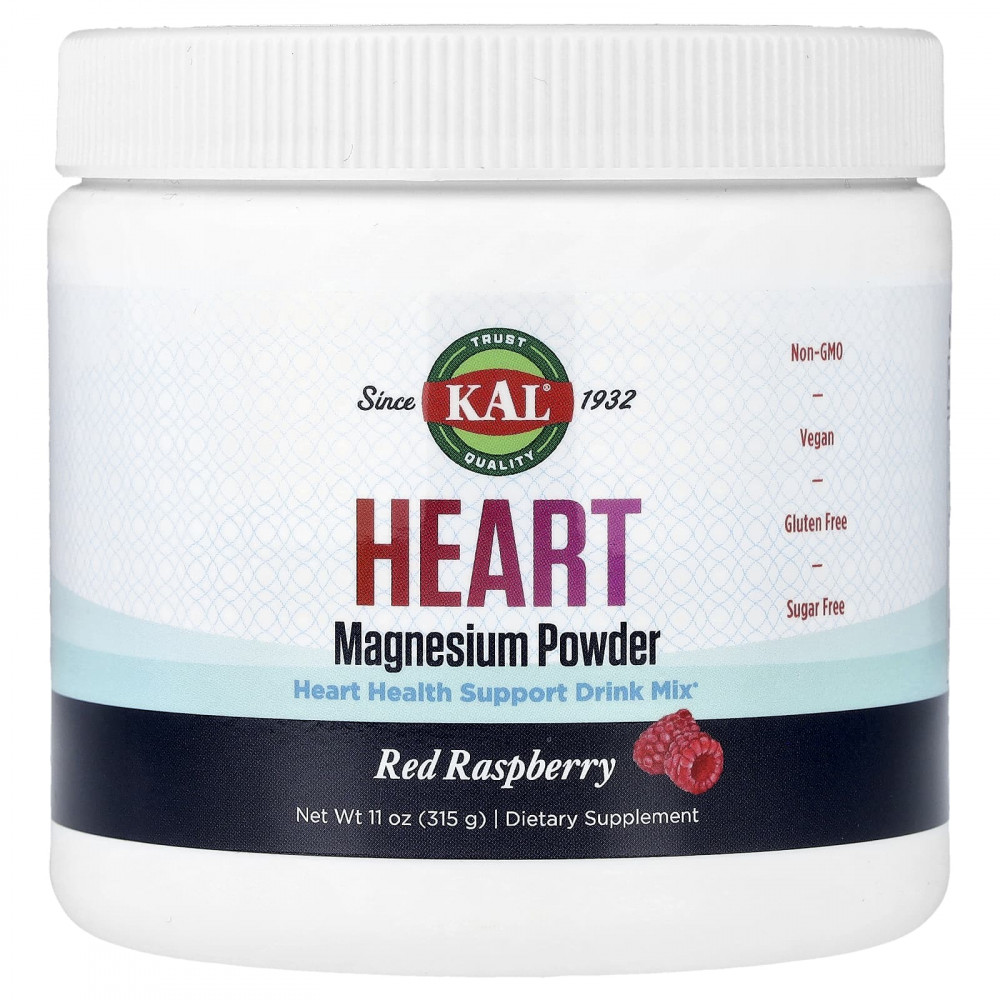 KAL, магний в порошке для сердца, со вкусом красной малины, 315 г (11 унций) в Москве - eco-herb.ru | изображение KAL, магний в порошке для сердца, со вкусом красной малины, 315 г (11 унций) в Москве - eco-herb.ru | фото