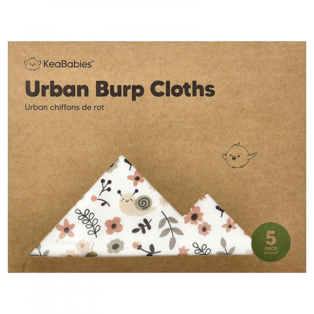 KeaBabies, Urban Burp, салфетки, 5 шт. в Москве - eco-herb.ru | изображение KeaBabies, Urban Burp, салфетки, 5 шт. в Москве - eco-herb.ru | фото
