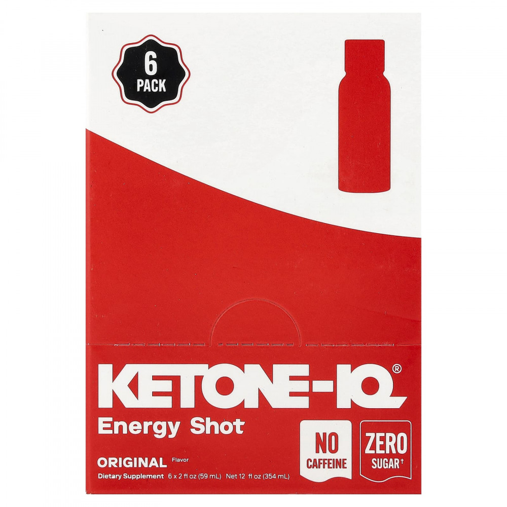 Ketone-IQ, Energy Shot, оригинальный, без кофеина, 6 флаконов по 59 мл (2 жидк. унции) в Москве - eco-herb.ru | изображение Ketone-IQ, Energy Shot, оригинальный, без кофеина, 6 флаконов по 59 мл (2 жидк. унции) в Москве - eco-herb.ru | фото