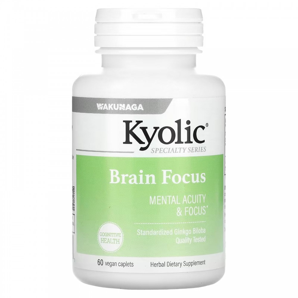 Kyolic, Brain Focus, 60 вегетарианских капсул купить в Москве