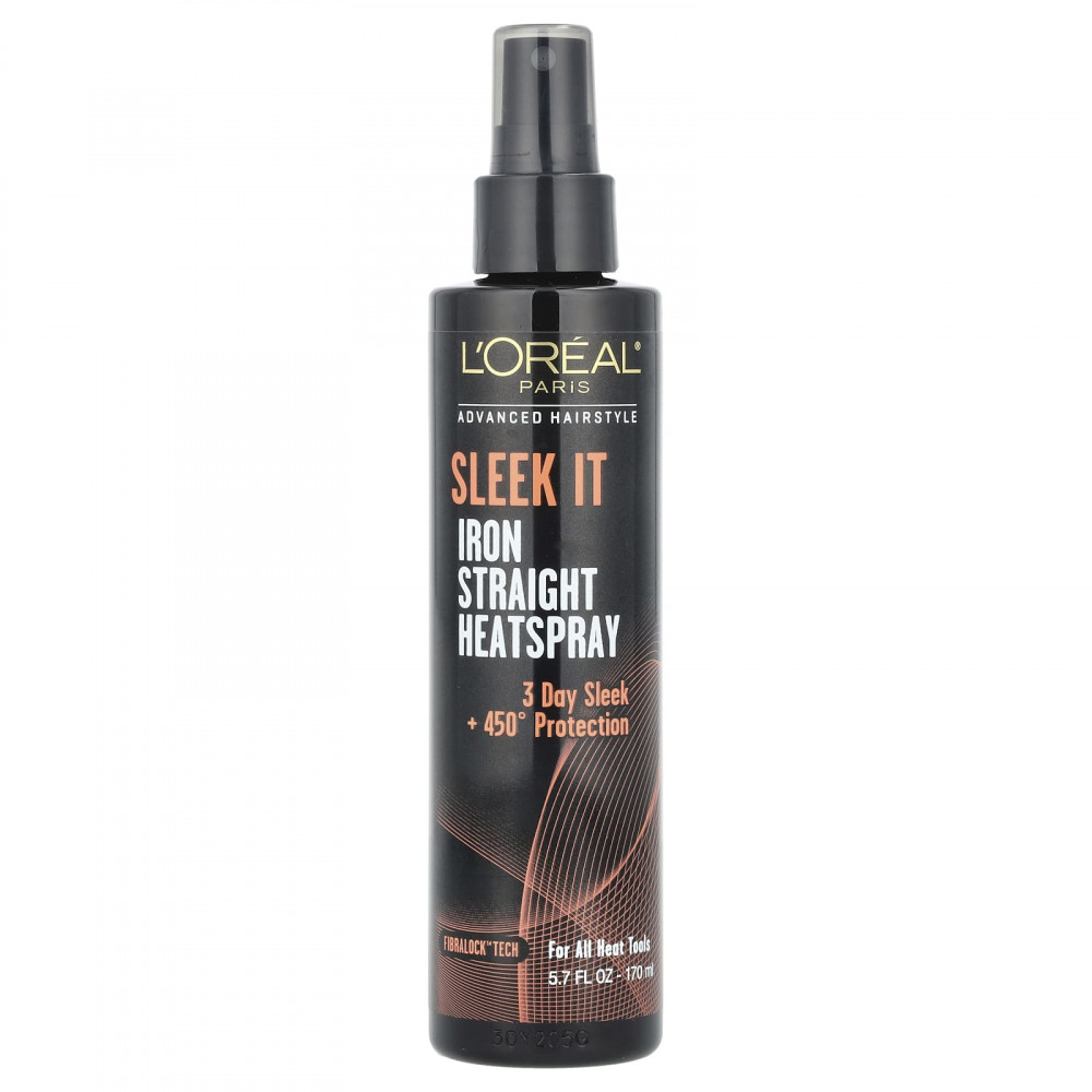 L'Oréal, Advanced Hairstyle, Sleek It Iron Straight Heatspray, термозащитный разглаживающий спрей для волос, 170 мл (5,7 жидк. унции) в Москве - eco-herb.ru | изображение L'Oréal, Advanced Hairstyle, Sleek It Iron Straight Heatspray, термозащитный разглаживающий спрей для волос, 170 мл (5,7 жидк. унции) в Москве - eco-herb.ru | фото