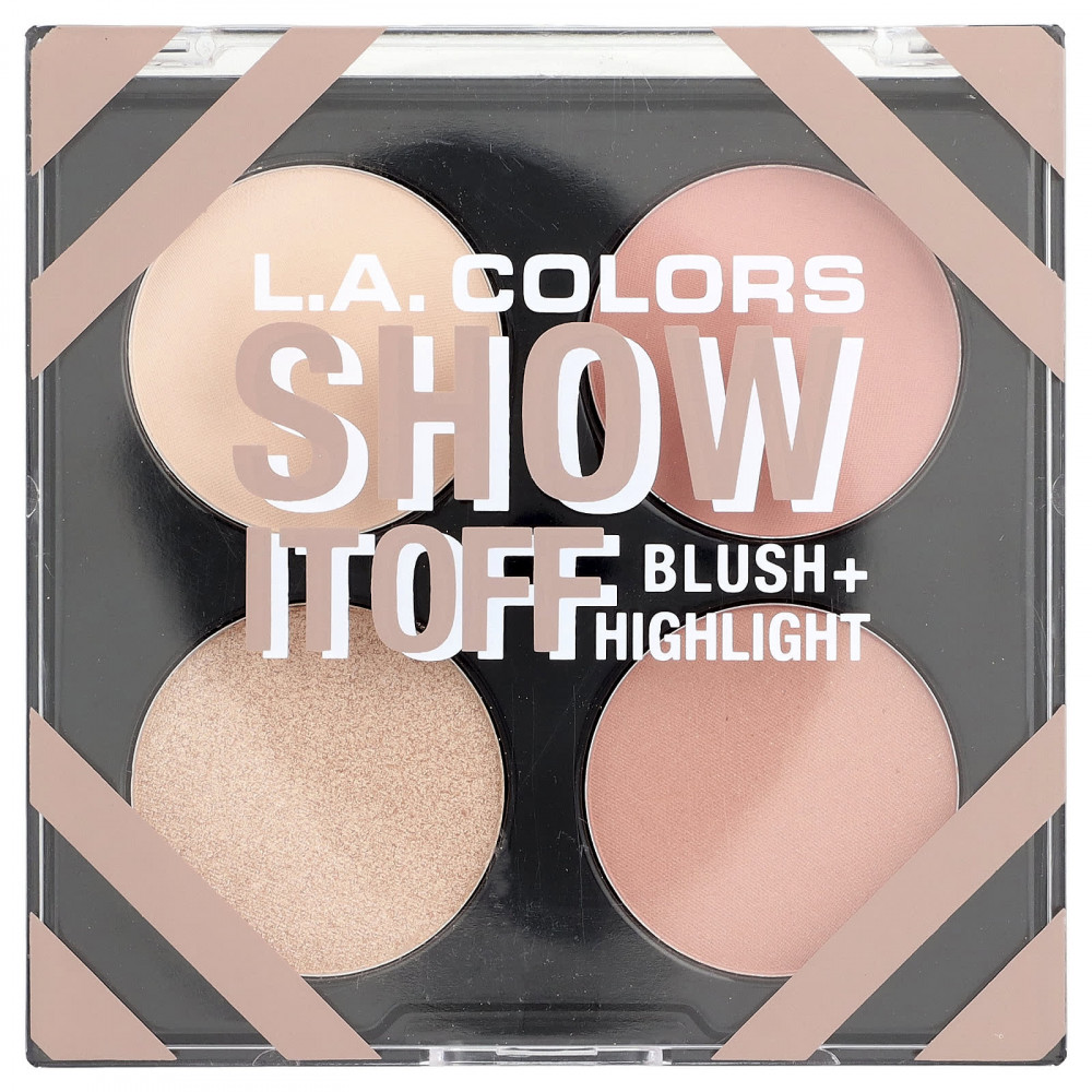L.A. Colors, Blush + Highlight Palette, Cfp637 Show It Off, 14 г (0,49 унции) в Москве - eco-herb.ru | изображение L.A. Colors, Blush + Highlight Palette, Cfp637 Show It Off, 14 г (0,49 унции) в Москве - eco-herb.ru | фото