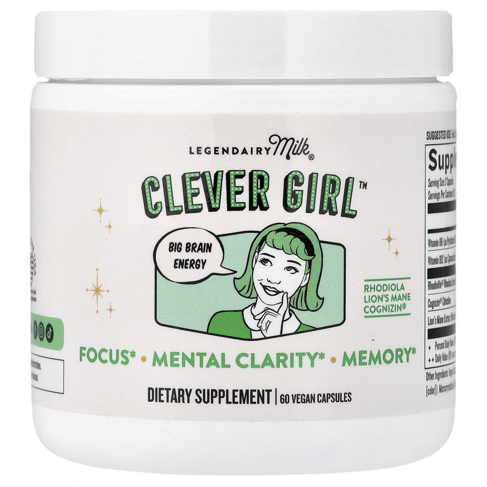 Legendairy Milk, Clever Girl™, 60 веганских капсул в Москве - eco-herb.ru | изображение Legendairy Milk, Clever Girl™, 60 веганских капсул в Москве - eco-herb.ru | фото