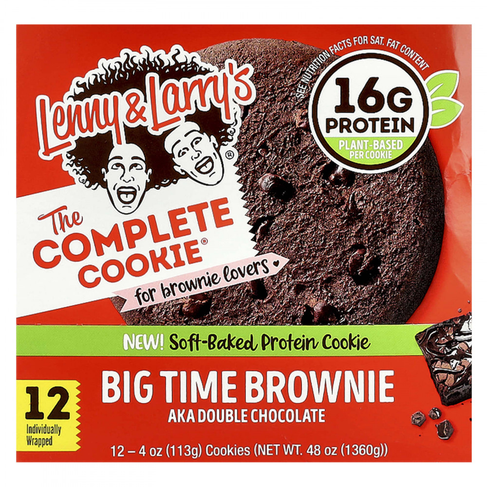 Lenny & Larry's, The Complete Cookie®, Big Time Brownie, 12 видов печенья, 113 г (4 унции) в Москве - eco-herb.ru | изображение Lenny & Larry's, The Complete Cookie®, Big Time Brownie, 12 видов печенья, 113 г (4 унции) в Москве - eco-herb.ru | фото