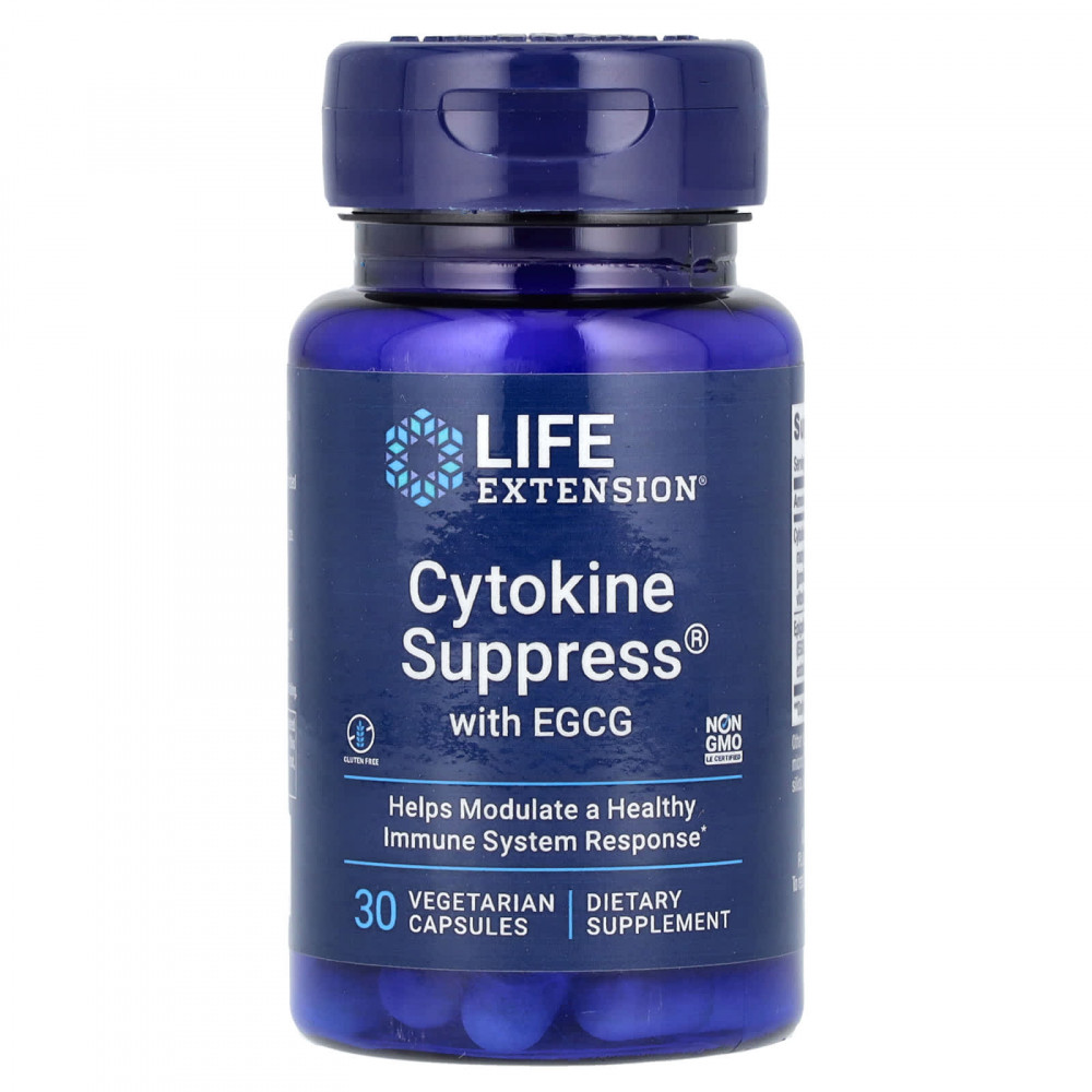 Life Extension, Cytokine Suppress® с EGCG, 30 вегетарианских капсул в Москве - eco-herb.ru | изображение Life Extension, Cytokine Suppress® с EGCG, 30 вегетарианских капсул в Москве - eco-herb.ru | фото